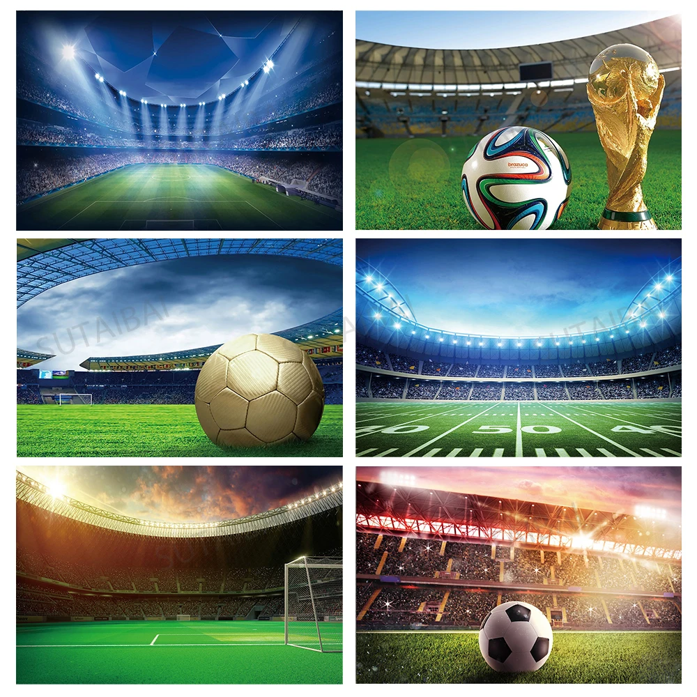 

Sports Fans Soccer Football Field Stadium Photography Backdrop Photo Background Decoration Child Studio Photographic Backgrounds