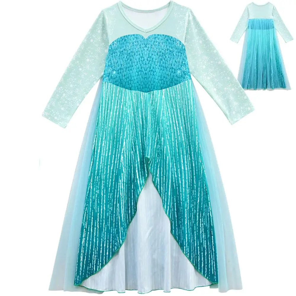 Frozen 2 Elsa Anna Dress Girls Costume Cute Party Princess Baby Dresses Children's Christmas Birthday Set Clothes | Детская одежда