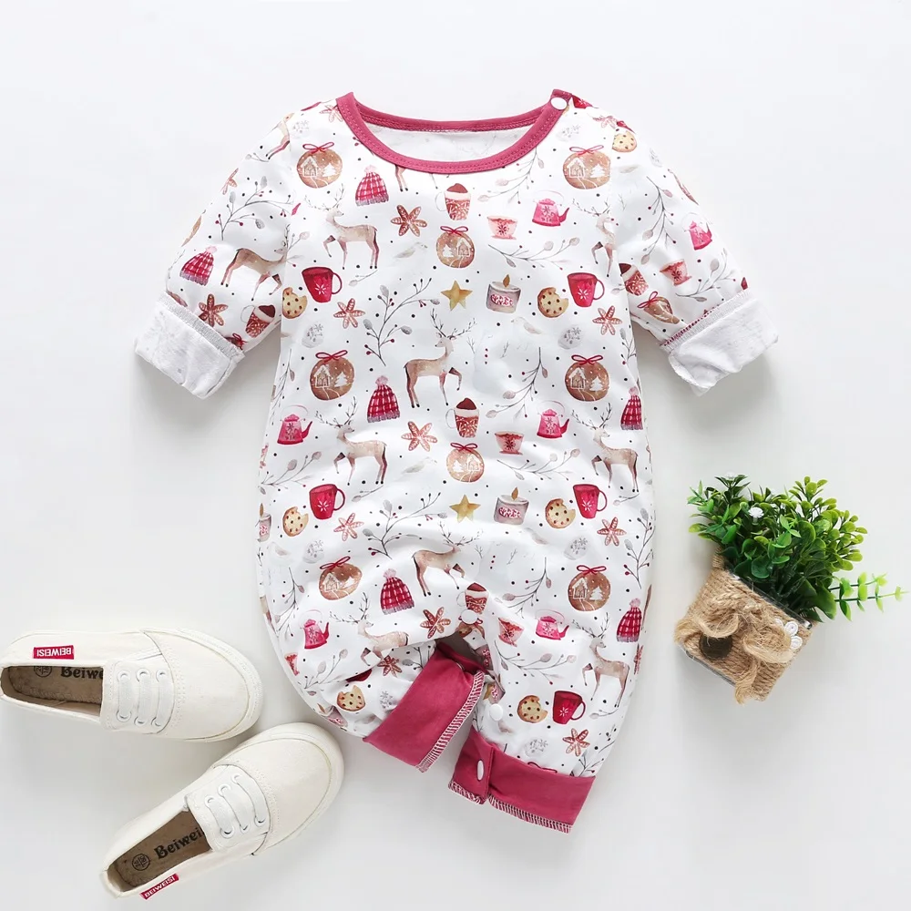 Одежда для новорожденных мальчиков и девочек с длинными рукавами светящийся