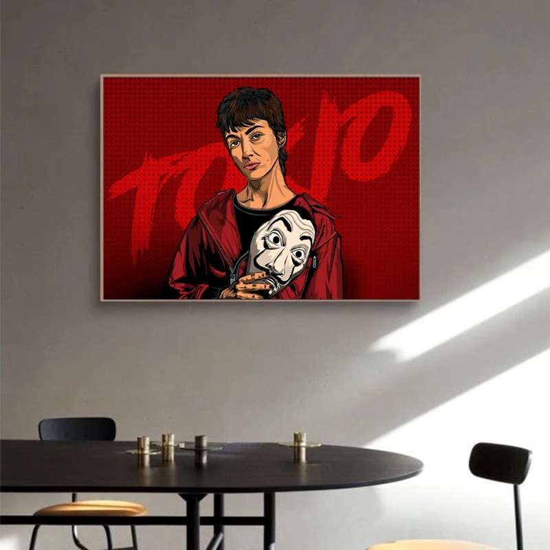 

Modern Movie Poster TV Play Money Heist Wall Art Canvas Painting Picture Home Decoration Posters And Prints Living Room Bedroom