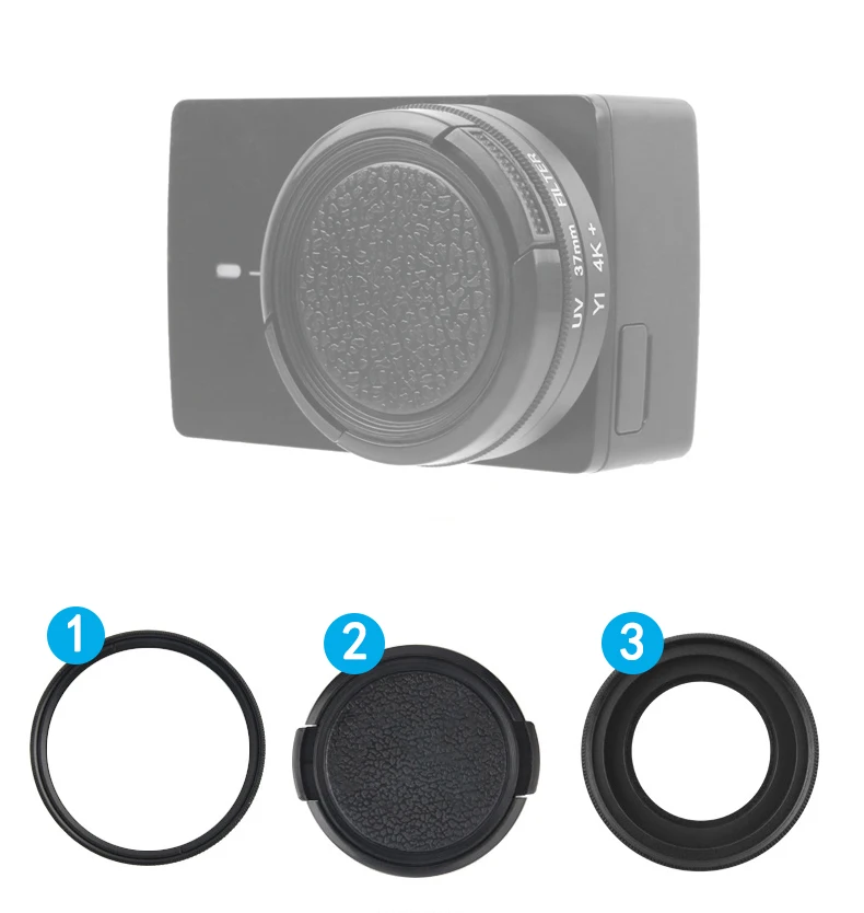 UV mirror set Для камеры Xiaomi Yi 4K 2 II 35m водонепроницаемый чехол для дайвинга чехол для подводной съемки защитный чехол для сенсорного экрана - Цвет: UV mirror set
