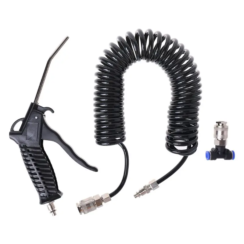 

1 pcs Black Air Duster Blow Pneumatic Wind Blowing Kit EU Connector PU Hose K9FA