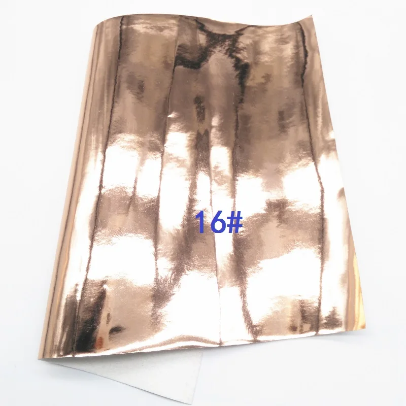 Glitterwishcome 30X134 см мини рулон гладкой лакированной зеркальной искусственной синтетической кожи ткань, GM001 - Цвет: 16