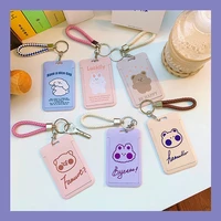 women men business card holder cartoon cute retractable credit card holders bank id holders badge child bus card cover case