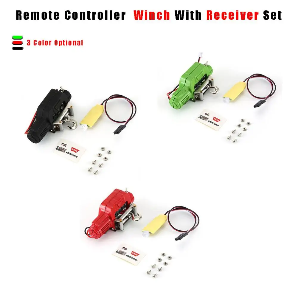 

Радиоуправляемая автомобильная лебедка и беспроводной пульт дистанционного управления приемник для 1/10 радиоуправляемого гусеничного авт...