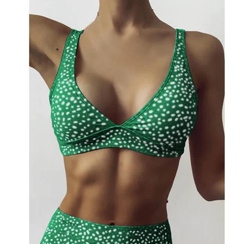 

Summer Swimsuit Sexy Polka Dot Print Bikini Swimsuit Top Swimwear