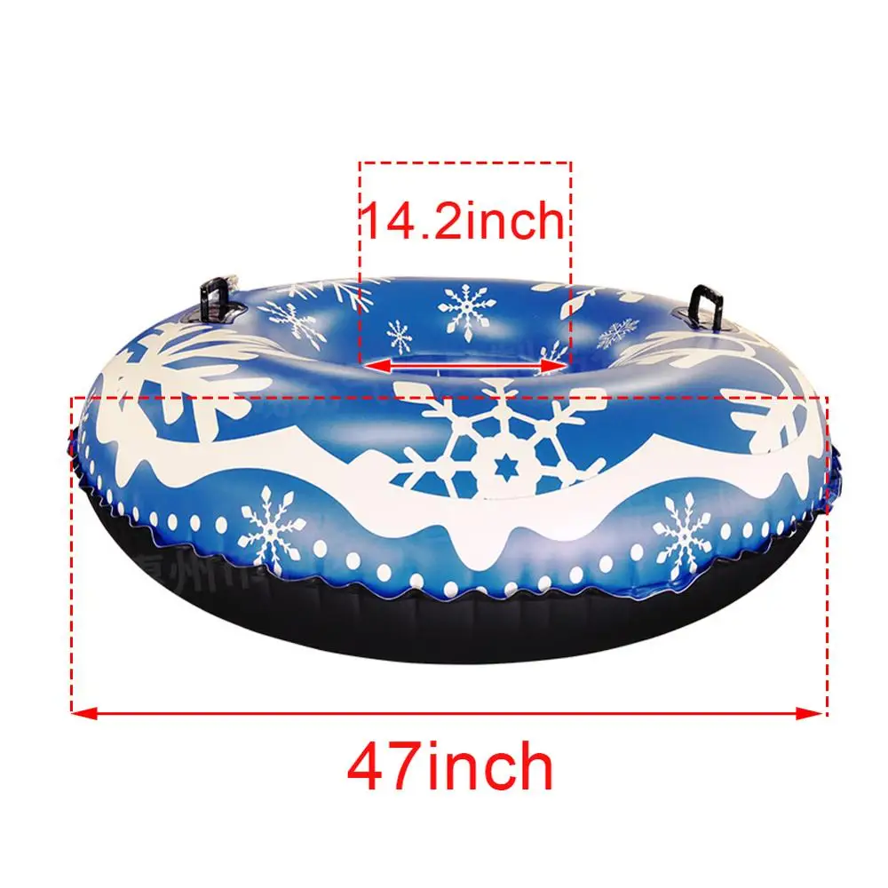 

Floated Skiing Board PVC Winter Inflatable Ski Circle with Handle Durable Children Adult Outdoor Snow Tube Skiing Accessories