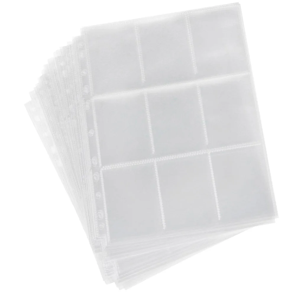 450 Pockets Coin Holder Home Transparent Replacement Parts Storage Wallets For Trading Cards Sleeves Game Practical Album Pages | Дом и сад