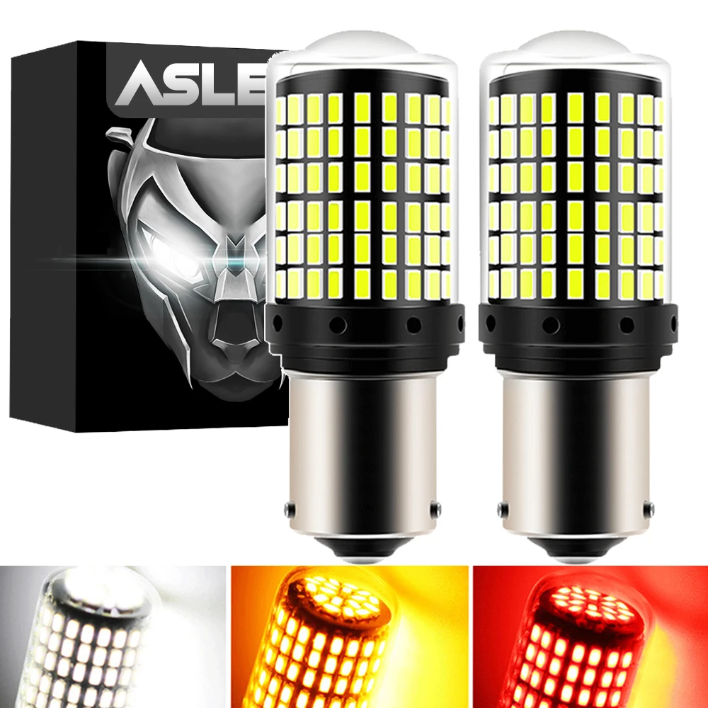 

2Pcs P21W LED Canbus 1156 BA15S BAY15D LED Bulb W21/5W P21/5W R5W P27/7W T15 Car Lights 6500K White Brake Light Reverse Lamp DRL