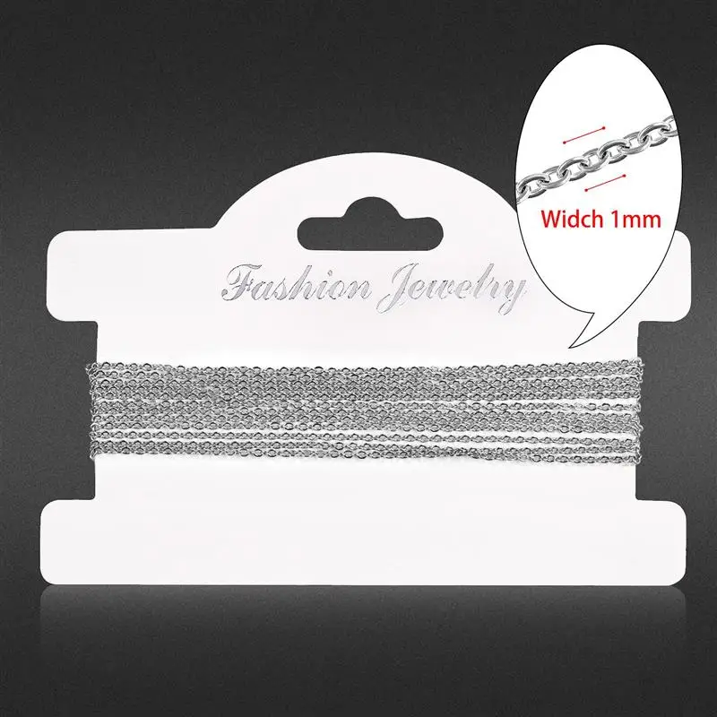 

2m/Lot Stainless Steel Cable Chain Bulk For Silver Gold Color Chain 1mm 1.5mm 2mm 2.5mm Necklace Diy Jewelry Making Wholesale