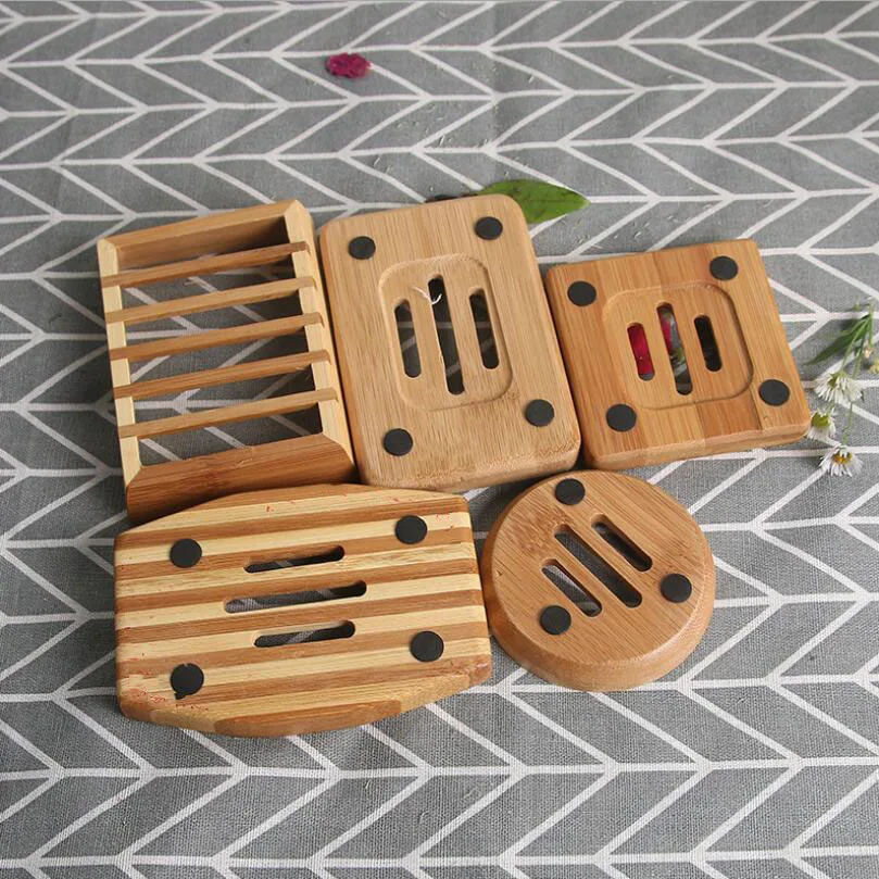 

Natural Environmen Bamboo Soap Dish Wooden Soap Tray Holder Storage Soap Rack Plate Box Container for Bath Shower Plate Bathroom