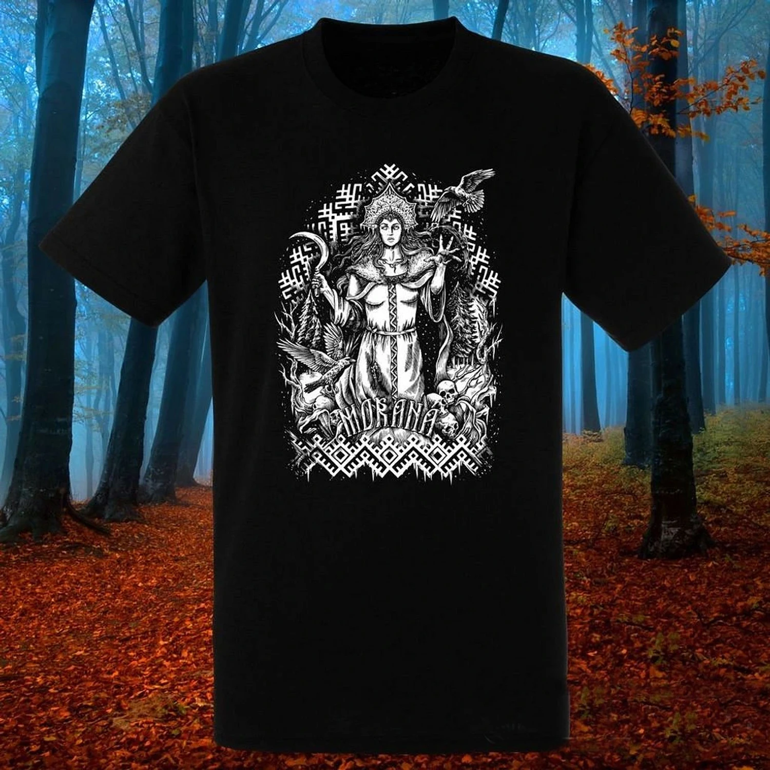 

Slavic Goddess of Winter and Death Morana T-Shirt. Summer Cotton Short Sleeve O-Neck Men's T Shirt New S-3XL