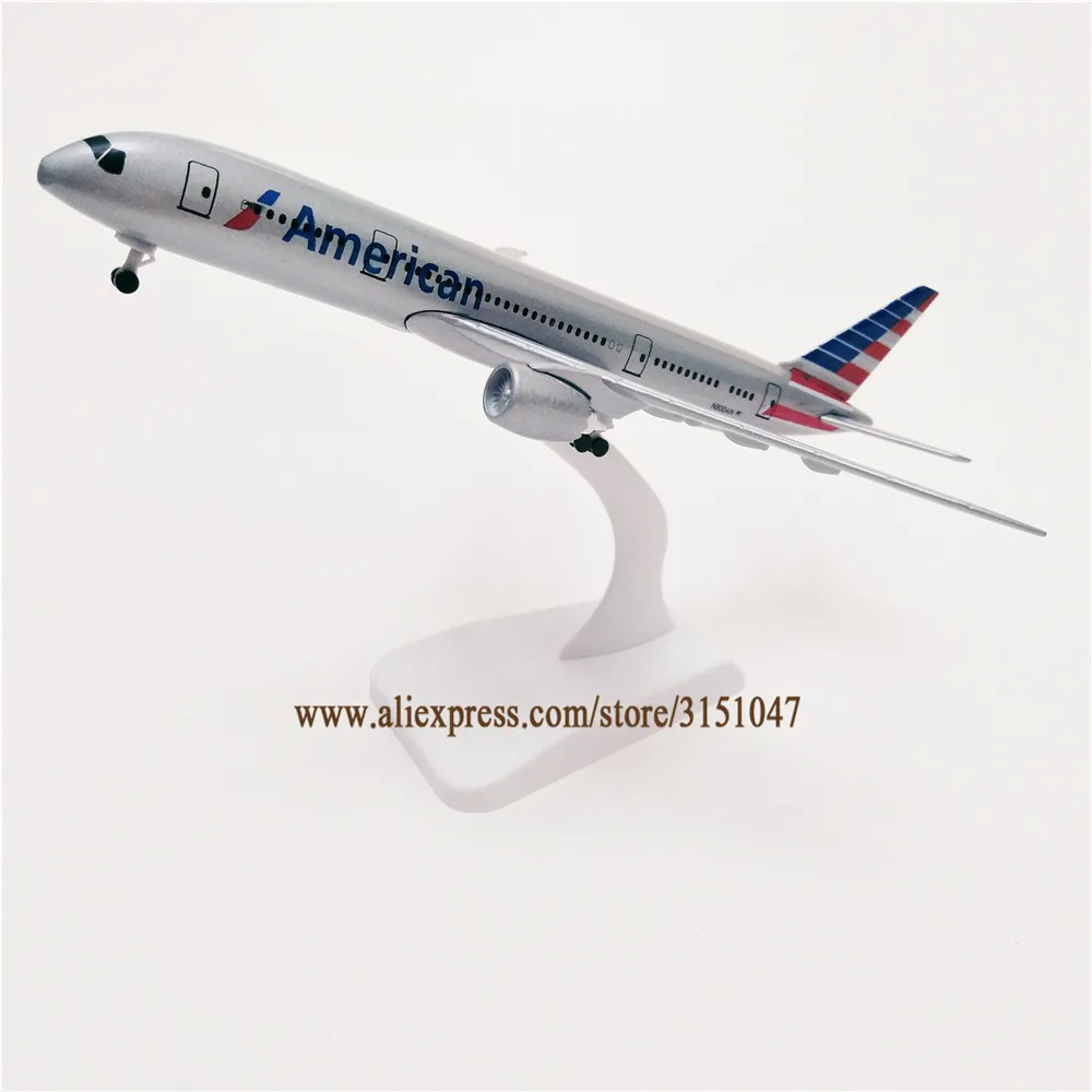 20 см модель самолета Air American Airlines Boeing 787 B787 Airways металлический сплав литья под