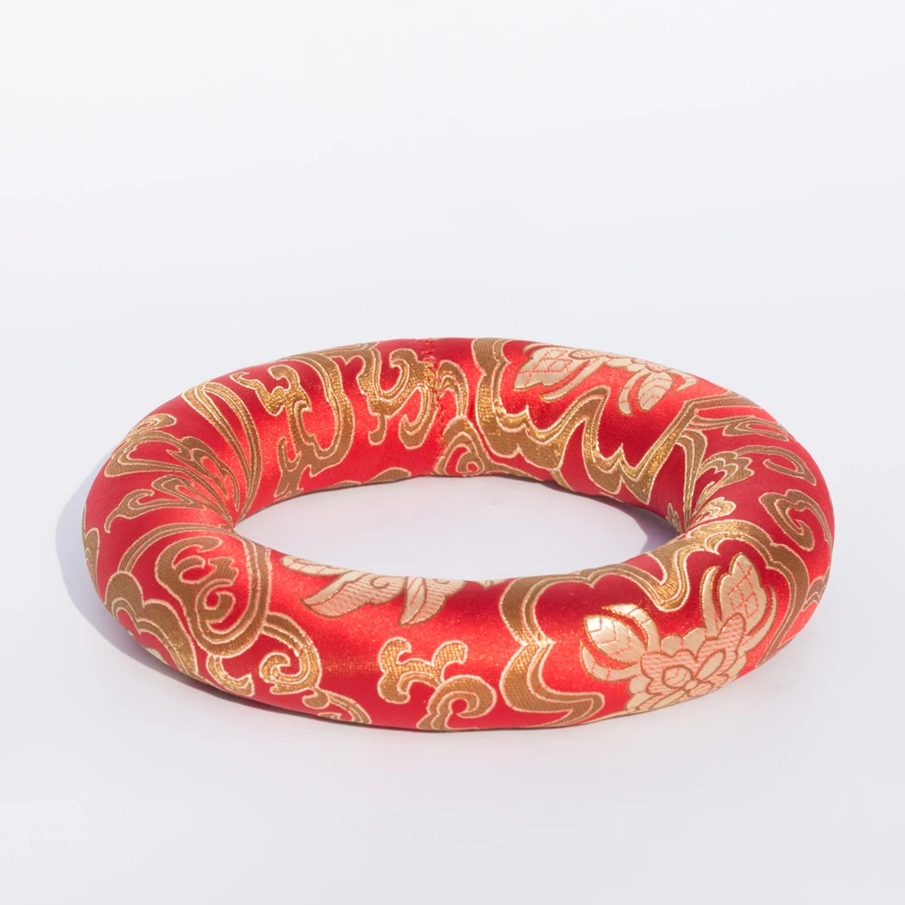 Красное тканевое уплотнительное кольцо для хрустальных поющих чаш Бесплатная