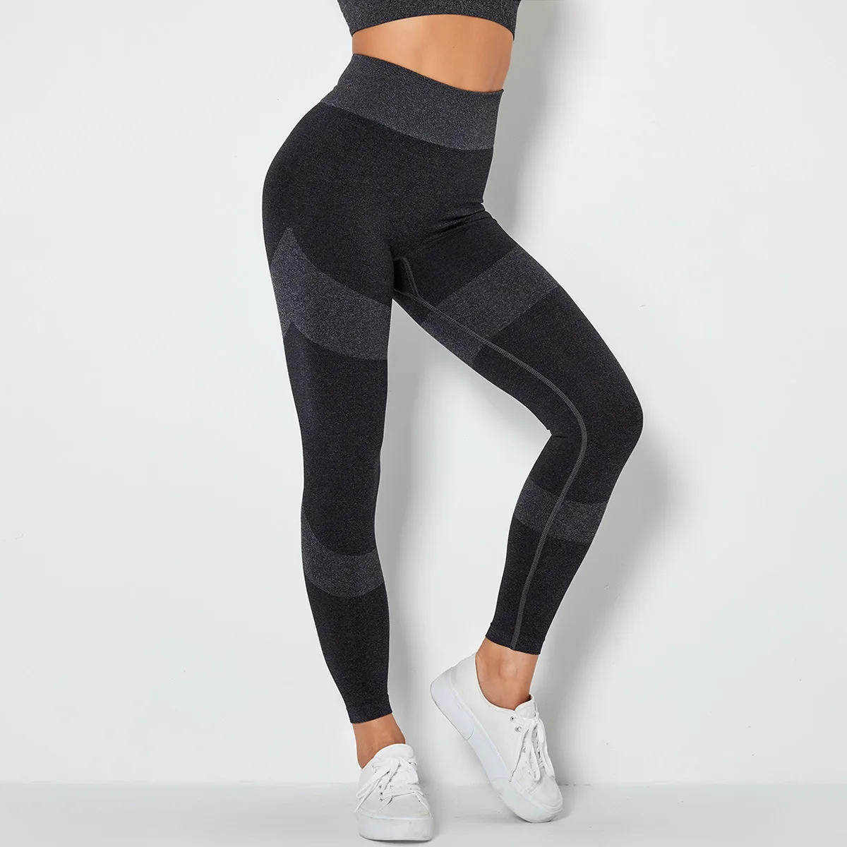 

Women Pants Seamless High-waist Hip-lifting Stretch Tights, Seamless Knitted Peach Hip-lifting Yoga Pants Seamless Leggings