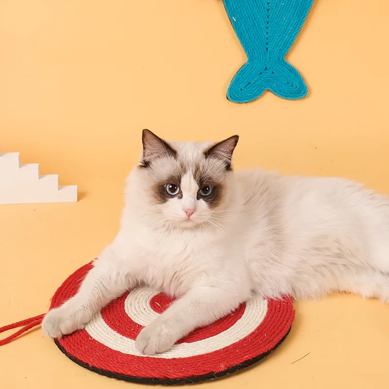 

Cat Scratching Mat Natural Sisal Felt Durable Cat Scratcher Cactus Shaped Sisal Scratching Pad for Cats Protecting Furniture
