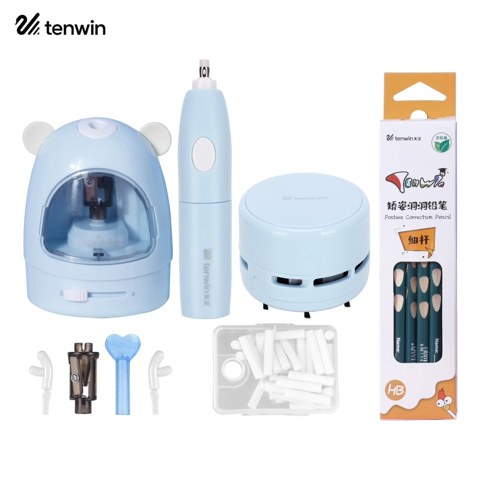 

Электрическая точилка для карандашей, Набор принадлежностей для пылесоса, набор канцелярских принадлежностей на батарейках с 50 наполнител...