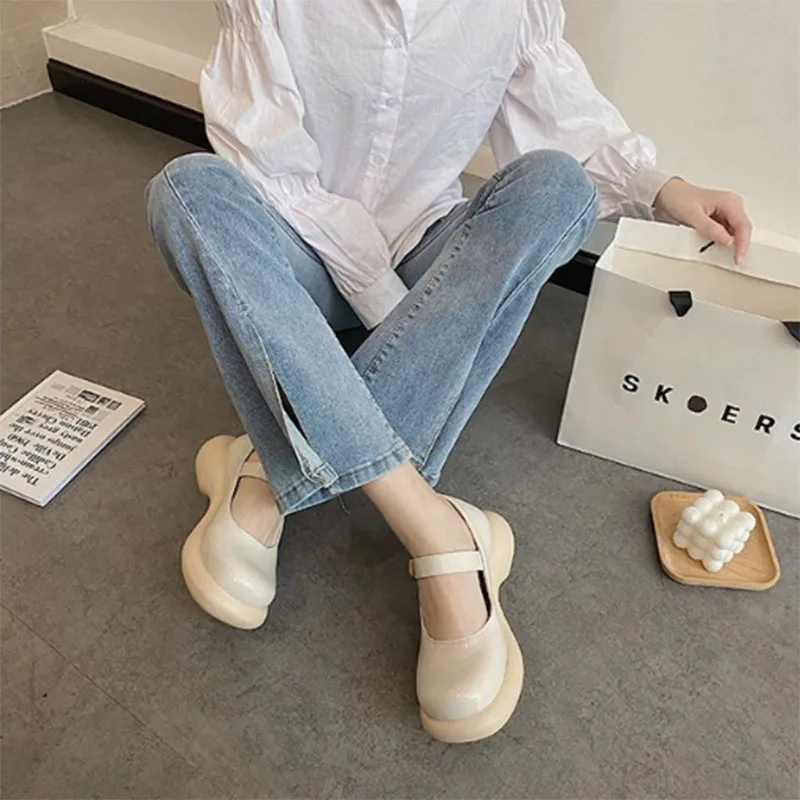 

Women's loafers shoes summer fashion new 2021 kawaii shoes on platform Ladies pumps chunky shoes designer sandals Platform