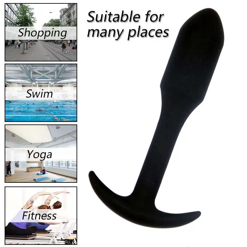 Анальная пробка DOPAMONKEY 5 размеров силиконовая с 10 скоростным вибратором массажер