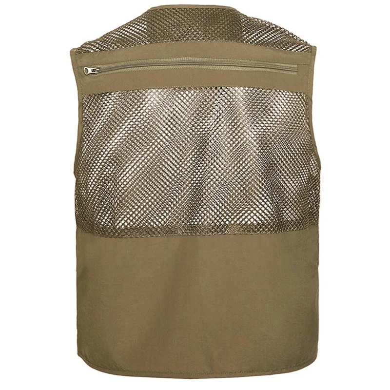 

Army Military Vests Coat Men Mesh Vest Mesh Fishing Vest Mens Clothing Pocket Zipper Casual Coat Vest Top