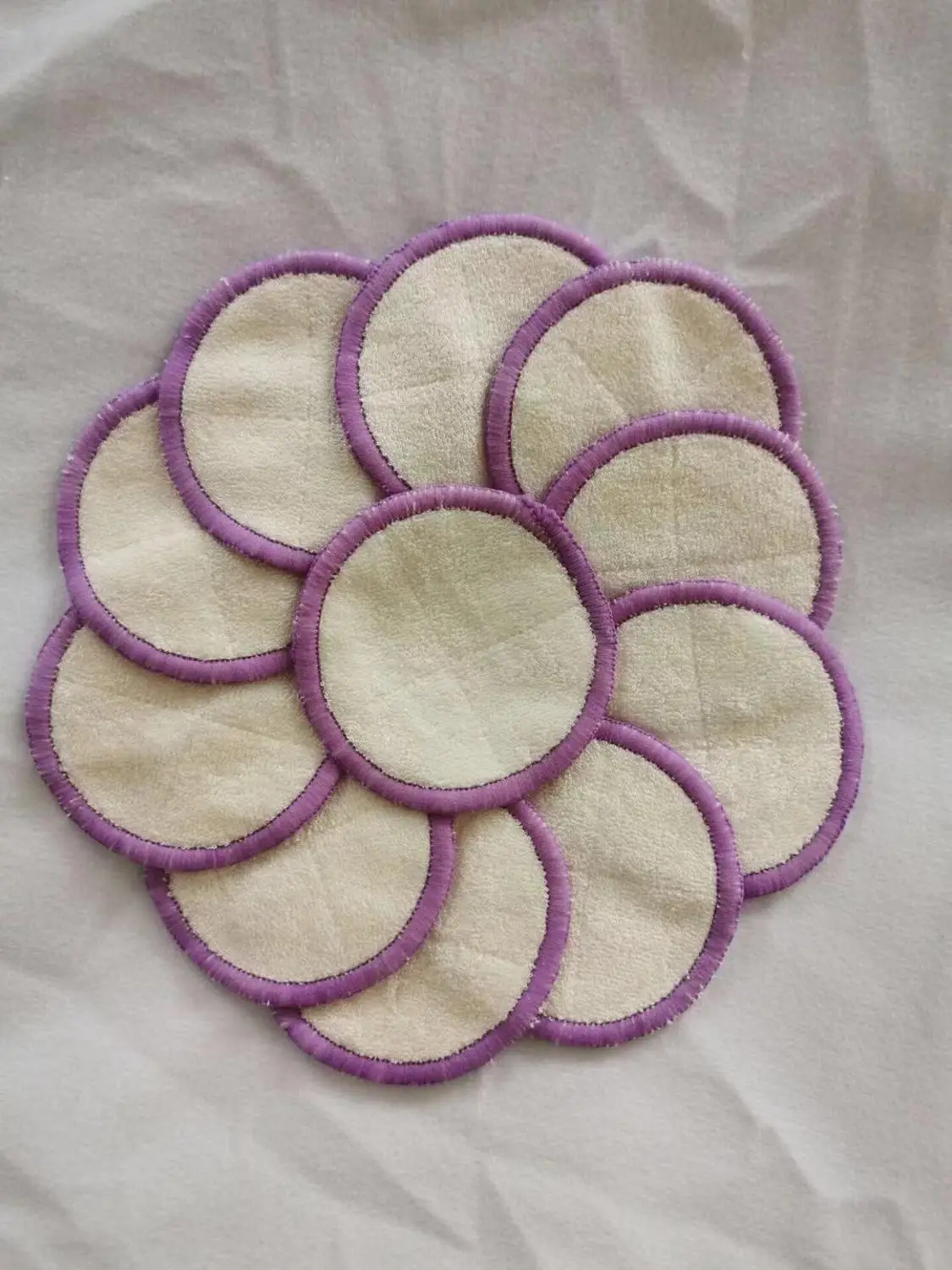 Высококачественные многоразовые махровые бамбуковые подкладки для макияжа с 2