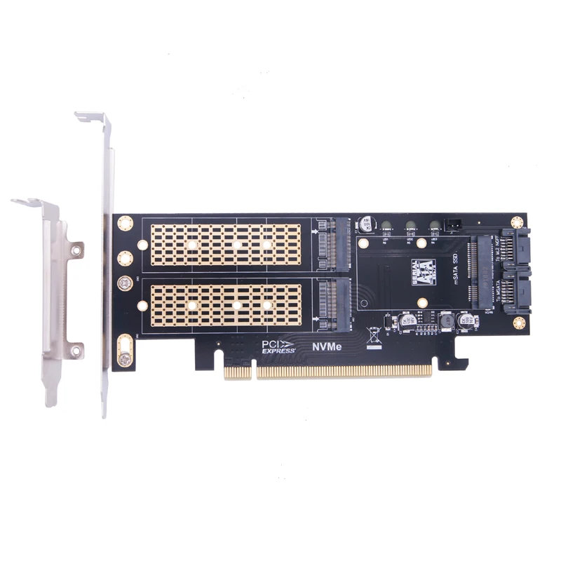 адаптер m2 nvme ssd ngff на pcie 30 x16 ключ m b msata pci express 30 м