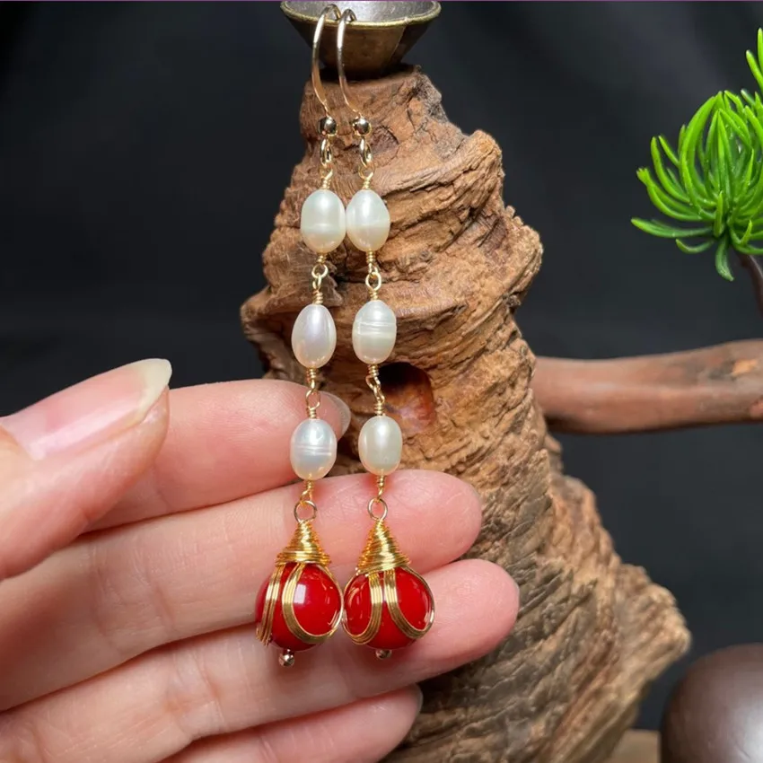 FYJS уникальный светильник из желтого золота с Цвет накруткой Слои жемчуг и