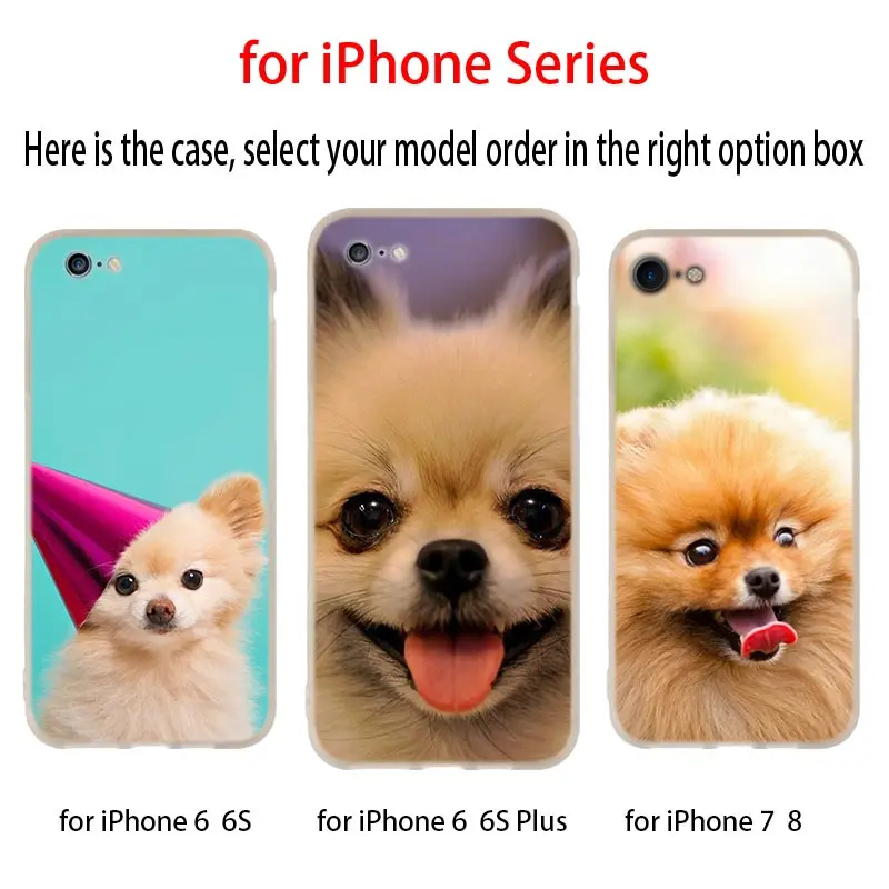 Милый мягкий силиконовый чехол для телефона Pomeranian dogs iPhone 11 Pro 7 8 Plus XR XS Max 4 5 5S SE 6 s