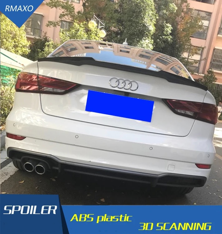 Спойлер для Audi A3 S3 модель BIGv материал АБС заднее крыло автомобиля грунтовка