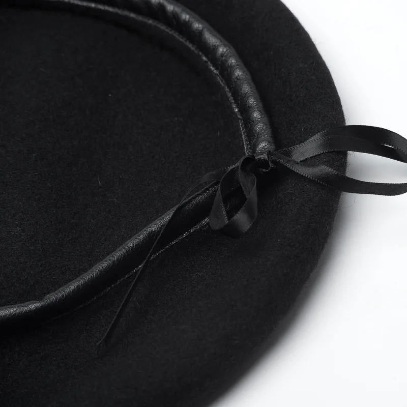 Новинка 2019 корейский осенне-зимний шерстяной берет с регулируемым шнурком и