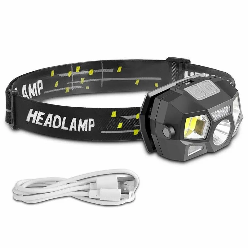 

Usb Rechargeable Night Running Fishing Light Head-mounted Sensor Outdoor Headlight Waterproof High-brightness Long-range Ca I8C4