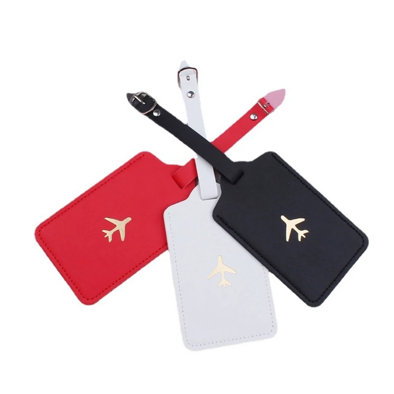

1 Pc PU Leather Luggage Bag Case Tags Privacy Protection Unisex Casual Portable Travel Bags Labels Suitcase Tag for Women Men
