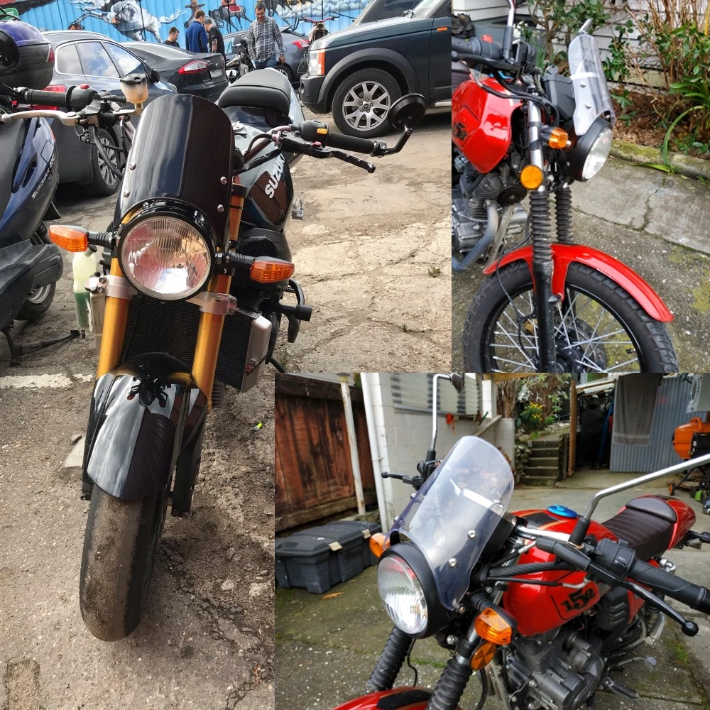 Универсальные регулируемые ветровые стекла для мотоциклов 5 7 дюймов Suzuki SV650 600N