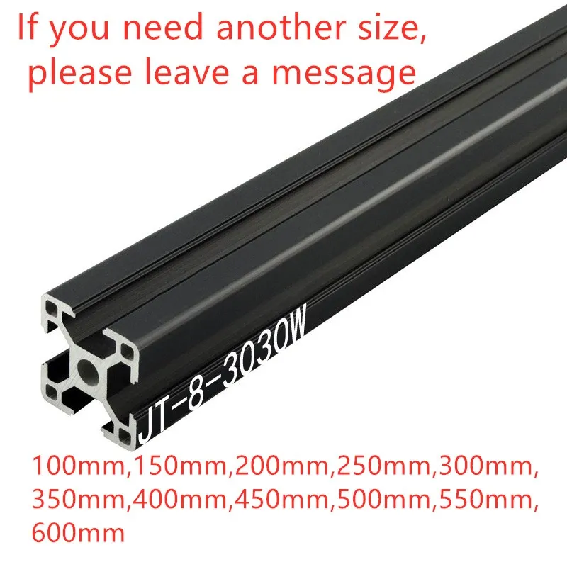 Промышленный алюминиевый профиль европейского стандарта 3030 Вт черный тяжелый