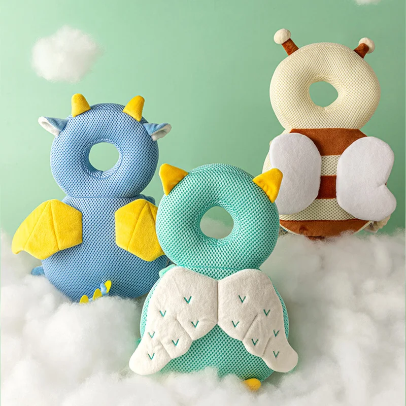 

1-3T Toddler Baby Head Protector Safety Pad Cushion Back Prevent Injured Unicorn Bee Cartoon Security Pillows