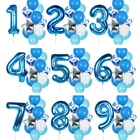 Набор воздушных шаров Joy-Enlife из фольги, 12 шт., вечеринка для мальчика день рождение, 40 дюймов, цифры, украшения для детского праздника, 1235689 лет