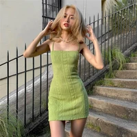 european and american fashion summer new womens solid color sexy suspender short skirt high waist dress maxi dresses for women