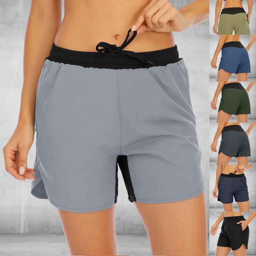 

Women Shorts Loose Quick Dry Women Pockets Elastic Sports Shorts for Beach Sports Running Yoga Fitness Shorts Sportswear