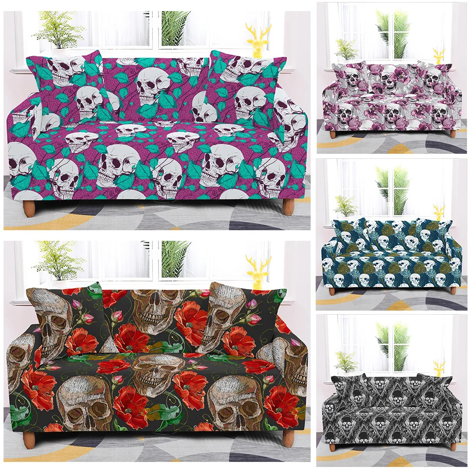 Эластичные чехлы для диванов с черепом гостиной l-стиль чехол секционного дивана