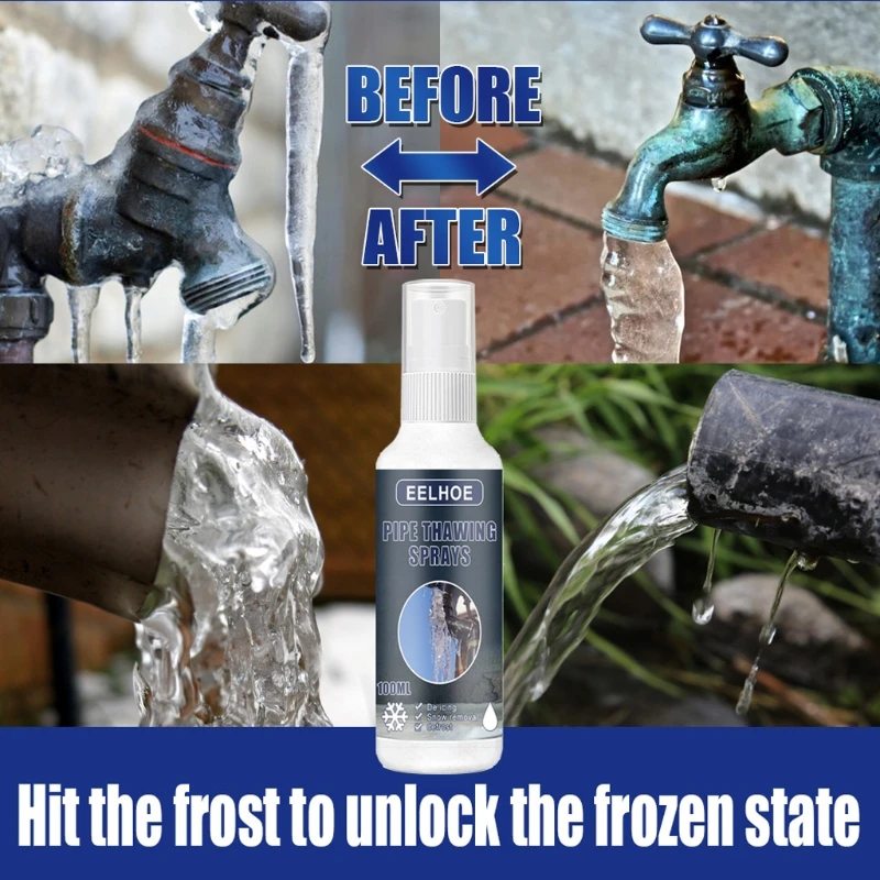 100 мл прозрачный зимний распылитель для Размораживания Труб быстрое