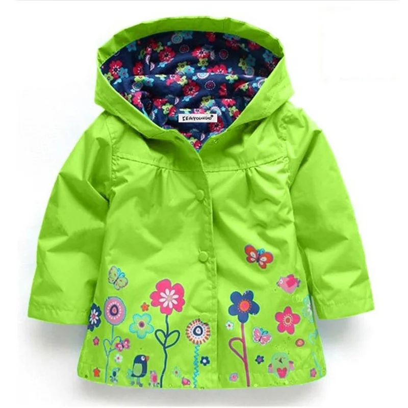 Baby Girls Jacket Autumn Spring For Windbreaker Kids Outerwear Coat Waterproof Raincoat Children Clothes | Детская одежда и обувь