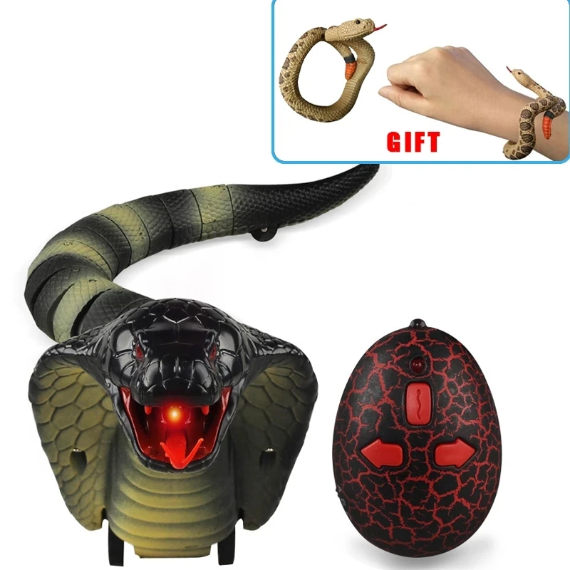 ความแปลกใหม่ RC งูของเล่นงูสร้อยข้อมือของขวัญที่น่ากลัวพลาสติกอินฟราเรดรีโมทคอนโทรล Rattlesnake ...