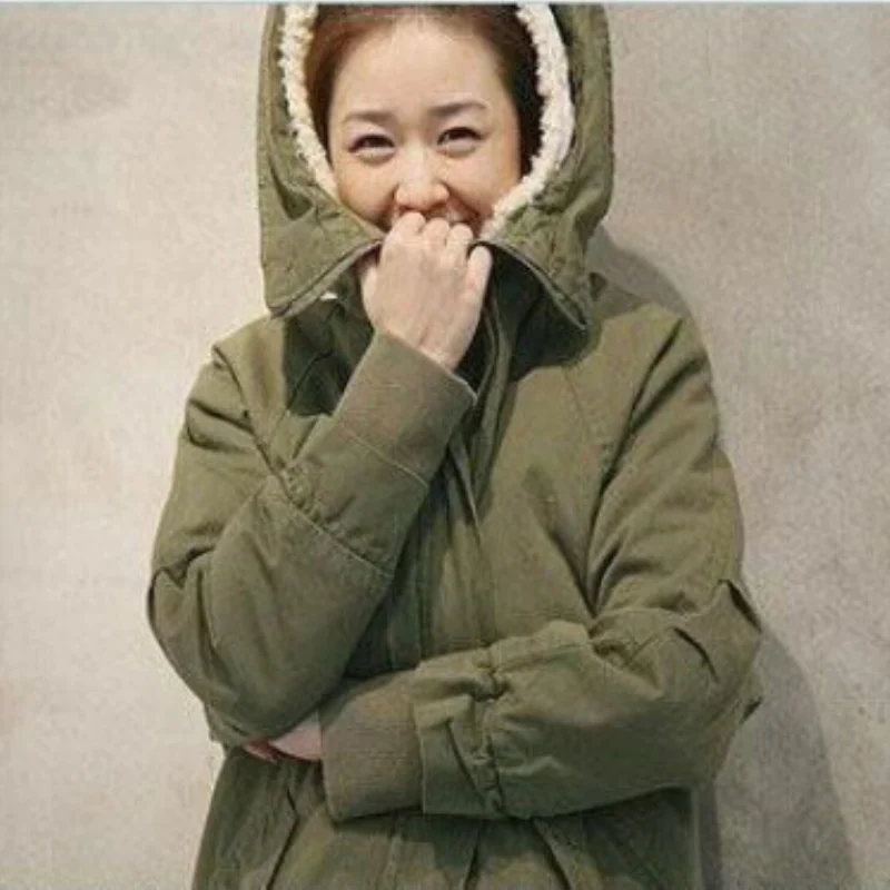 Женская зимняя куртка s пальто меховая парка с капюшоном на молнии Плюс Размер