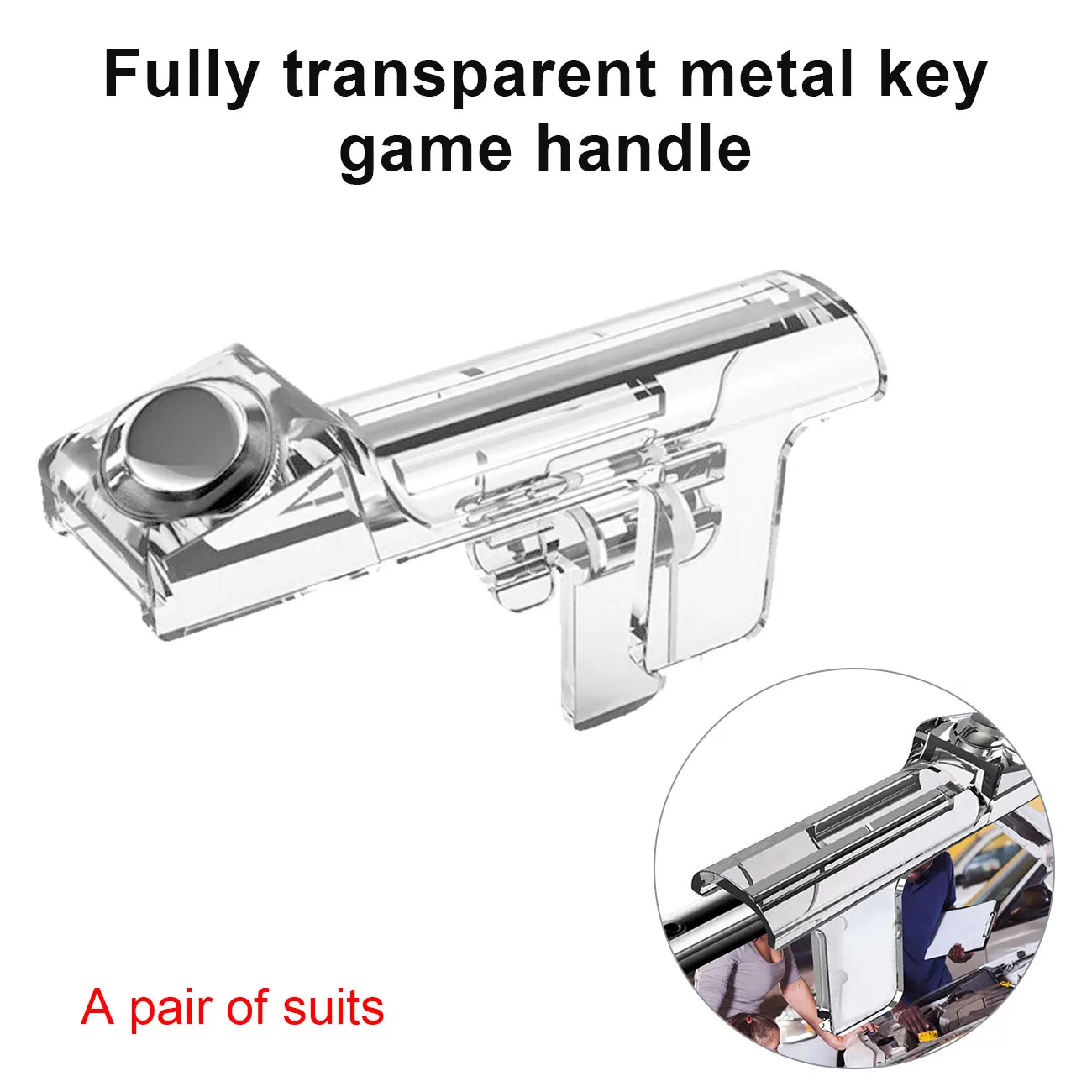 Прозрачный игровой контроллер для сотового телефона R1L1 с чувствительной съемкой