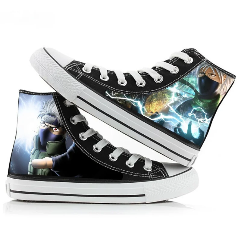

Cosrea Anime Akatsuki Shoes Kakashi Cosplay Casual Breathable High-Top Canvas Shoes Couple Flat Shoes Adult Lovers Boys