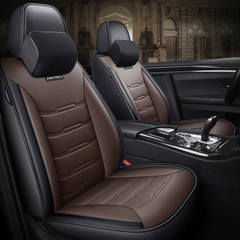 Чехлы на автомобильные сиденья из экокожи с полным покрытием искусственные