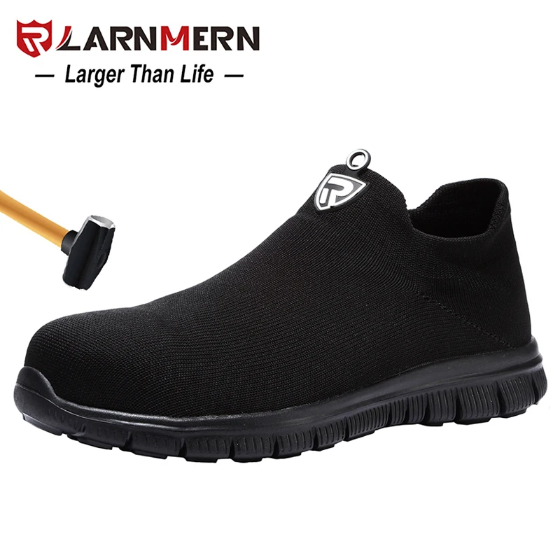 

LARNMERM Safety Shoes Work Shoes Steel Toe Comfortable Lightweight Breathable Construction Warehouse Factory Protection Shoe