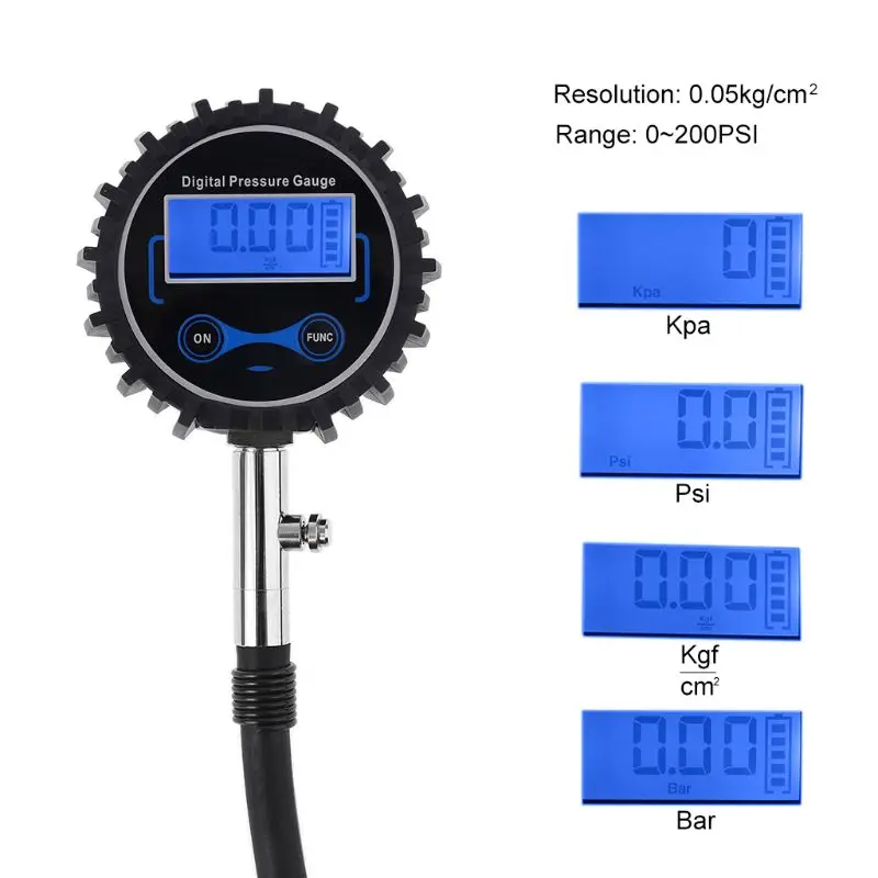 

Vehicle Tire Tyre Air Pressure Gauge Digital Car Bike Motor Pressure Tester