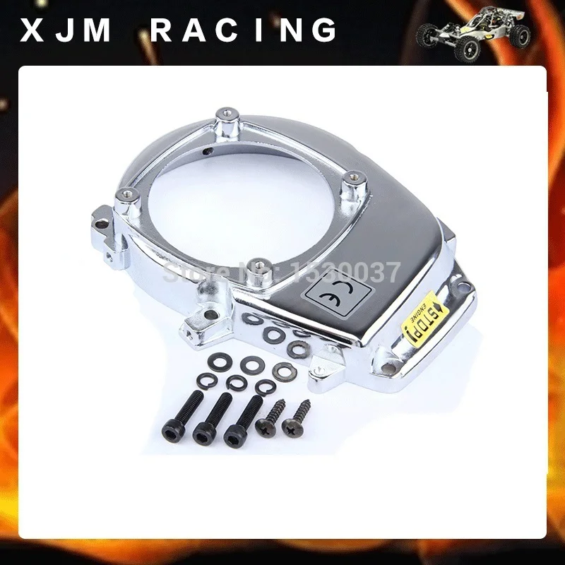 Хромированная крышка вентилятора подходит для двигателей Zenoah CY Rovan 1/5 Hpi ROFUN Km Mcd Baja