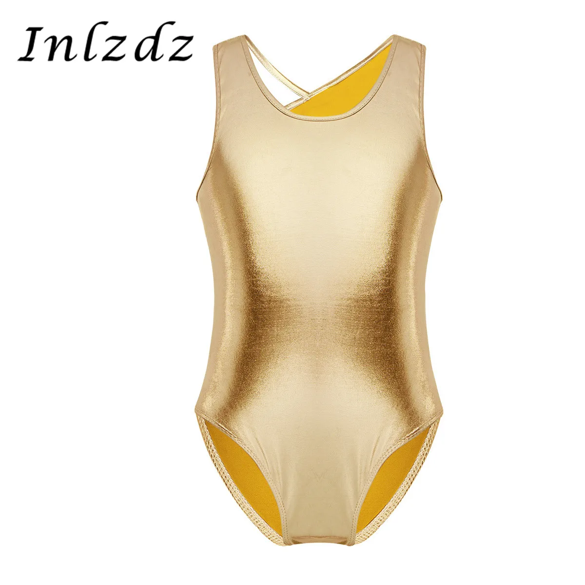 Kids Girls Gymnastics Swimsuit for Dancing Open Back with Straps Ballerina Tutu Ballet Leotard Dance Costume Jumpsuit | Тематическая